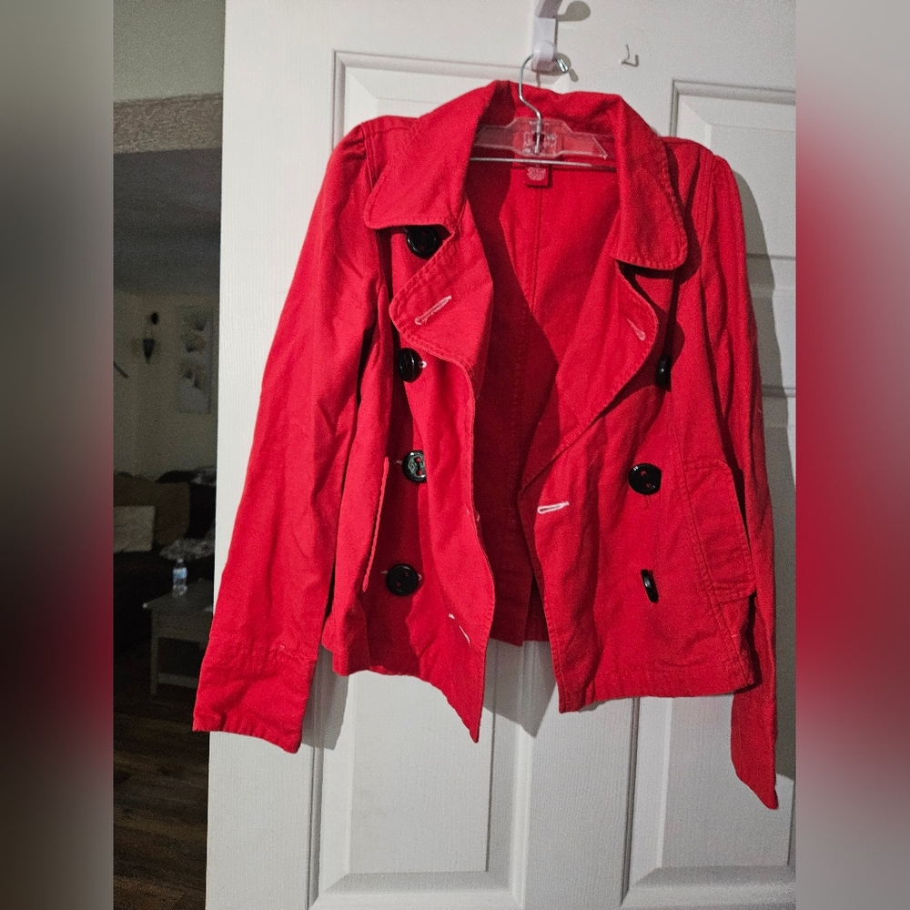 Red Button-Up Jacket
